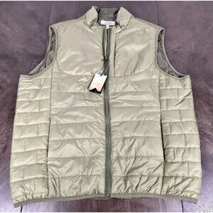 New Ocean & Coast Olive Tree Puffer Vest XL Lightweight Nylon Zip Front NWT